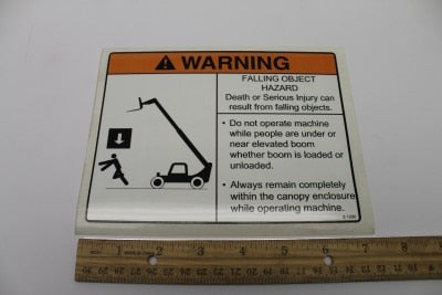 Genie Part # 2-1290GT – Decal, Falling Object Hazard