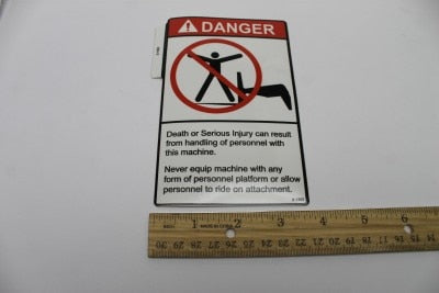 Genie Part # 2-1302GT – Decal, Not A Man Lift