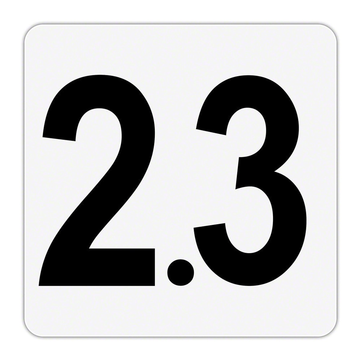 2.3 - Plastic Overlay Depth Marker - 6 x 6 Inch with 4 Inch Lettering