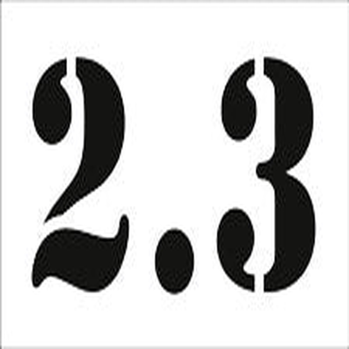 #2.3 Reusable Depth Marker Stencil - 10 Inch x 6 Inch with 4 Inch Lettering