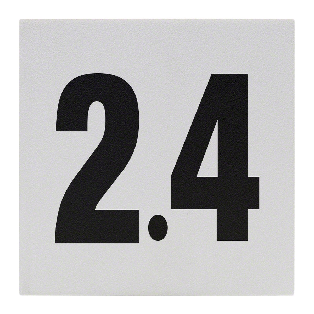2.4 Ceramic Skid Resistant Tile Depth Marker 6 Inch x 6 Inch with 4 Inch Lettering