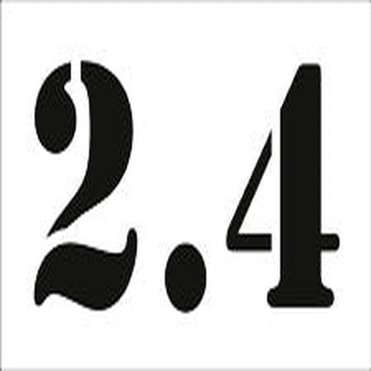 #2.4 Reusable Depth Marker Stencil - 10 Inch x 6 Inch with 4 Inch Lettering