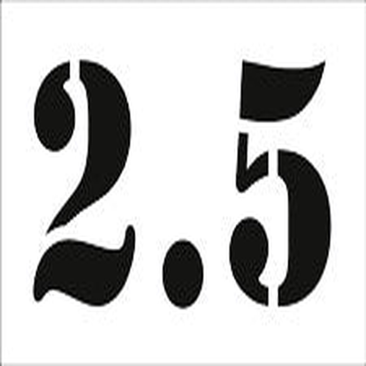 #2.5 Reusable Depth Marker Stencil - 10 Inch x 6 Inch with 4 Inch Lettering