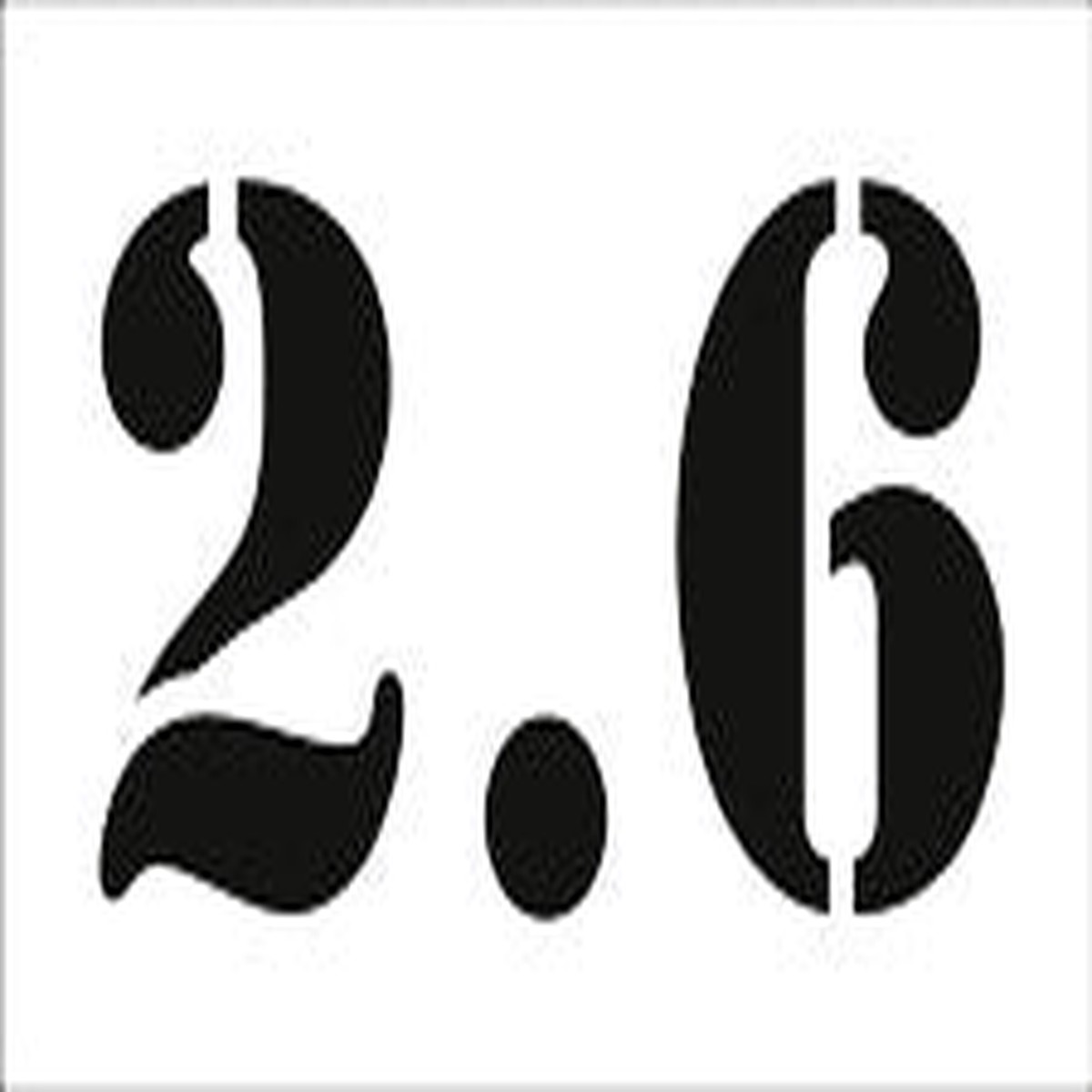 #2.6 Reusable Depth Marker Stencil - 10 Inch x 6 Inch with 4 Inch Lettering
