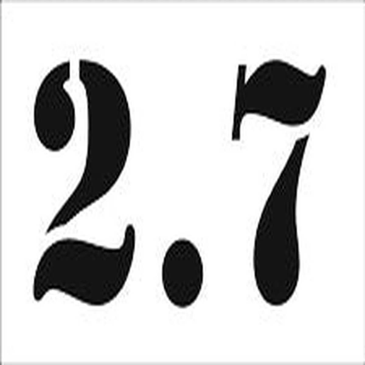 #2.7 Reusable Depth Marker Stencil - 10 Inch x 6 Inch with 4 Inch Lettering