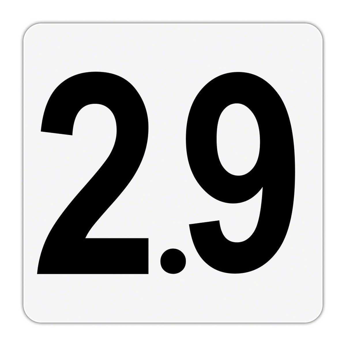 2.9 - Plastic Overlay Depth Marker - 6 x 6 Inch with 4 Inch Lettering