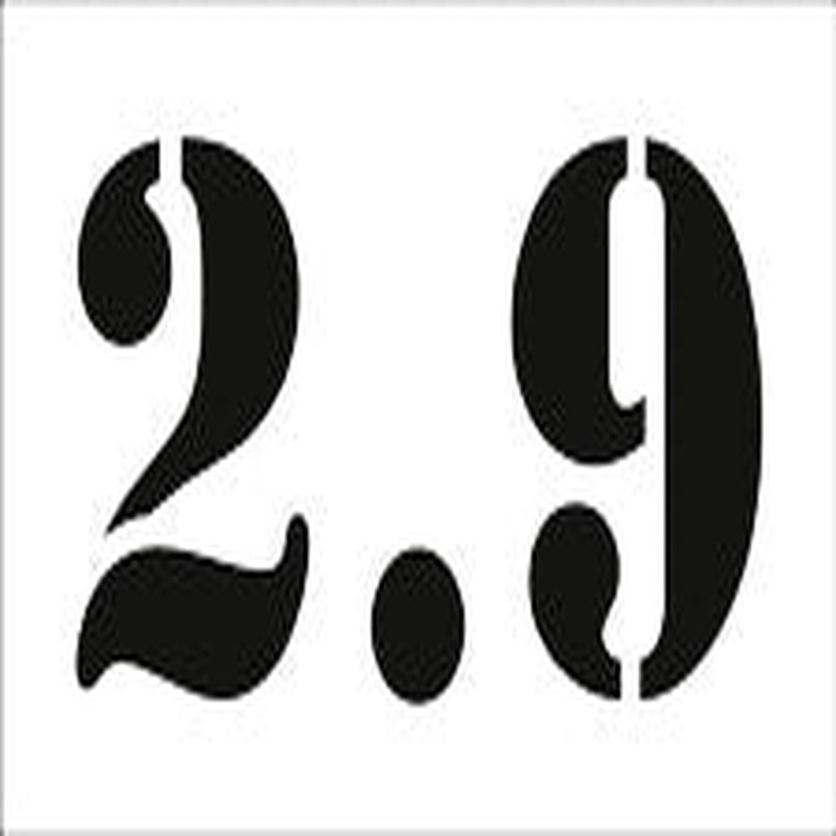 #2.9 Reusable Depth Marker Stencil - 10 Inch x 6 Inch with 4 Inch Lettering