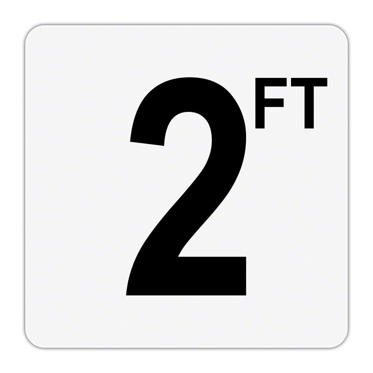 2 FT - Plastic Overlay Depth Marker - 6 x 6 Inch with 4 Inch Lettering