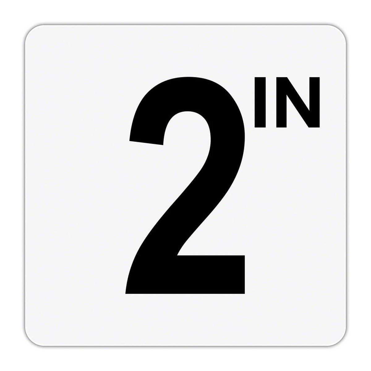 2 IN - Plastic Overlay Depth Marker - 6 x 6 Inch with 4 Inch Lettering