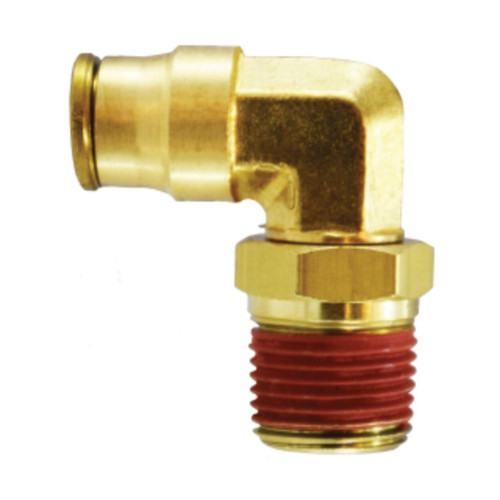 Midland Industries 20081 Brass Push to Connect 90° Swivel Elbow, 1/4 in. Push In x 1/8 in. MNPT