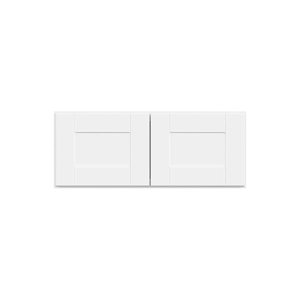 Hampton Bay Shaker 30 in. W x 12 in. D x 12 in. H Assembled Wall Bridge Cabinet, Satin White