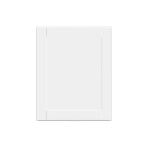 Hampton Bay Shaker 24 in. W x 12 in. D x 30 in. H Assembled Wall Cabinet, Satin White