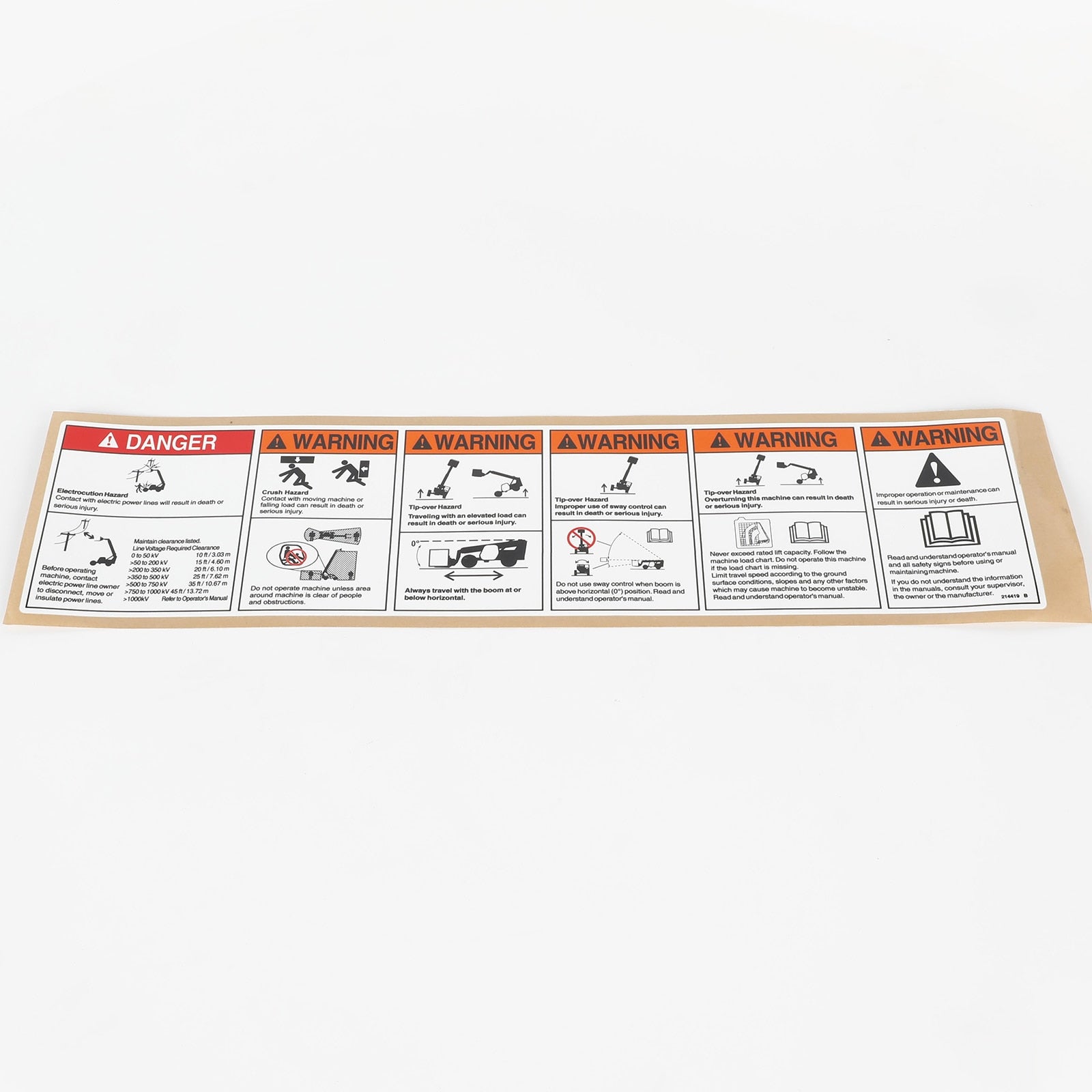 Genie Part # 214419GT – Decal, 6 Decal Combo