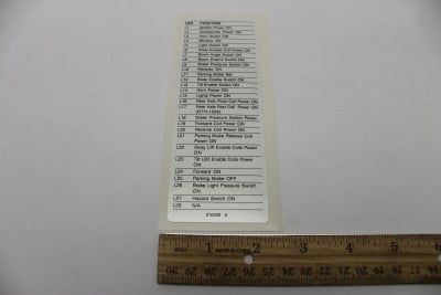 Genie Part # 216208GT – Decal Diagnostic Led Functions