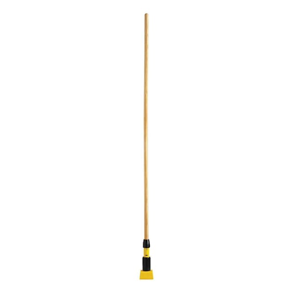 Rubbermaid Commercial Gripper Clamp-On Wet Mop Handle, 60 In, Hardwood, 12-Pack