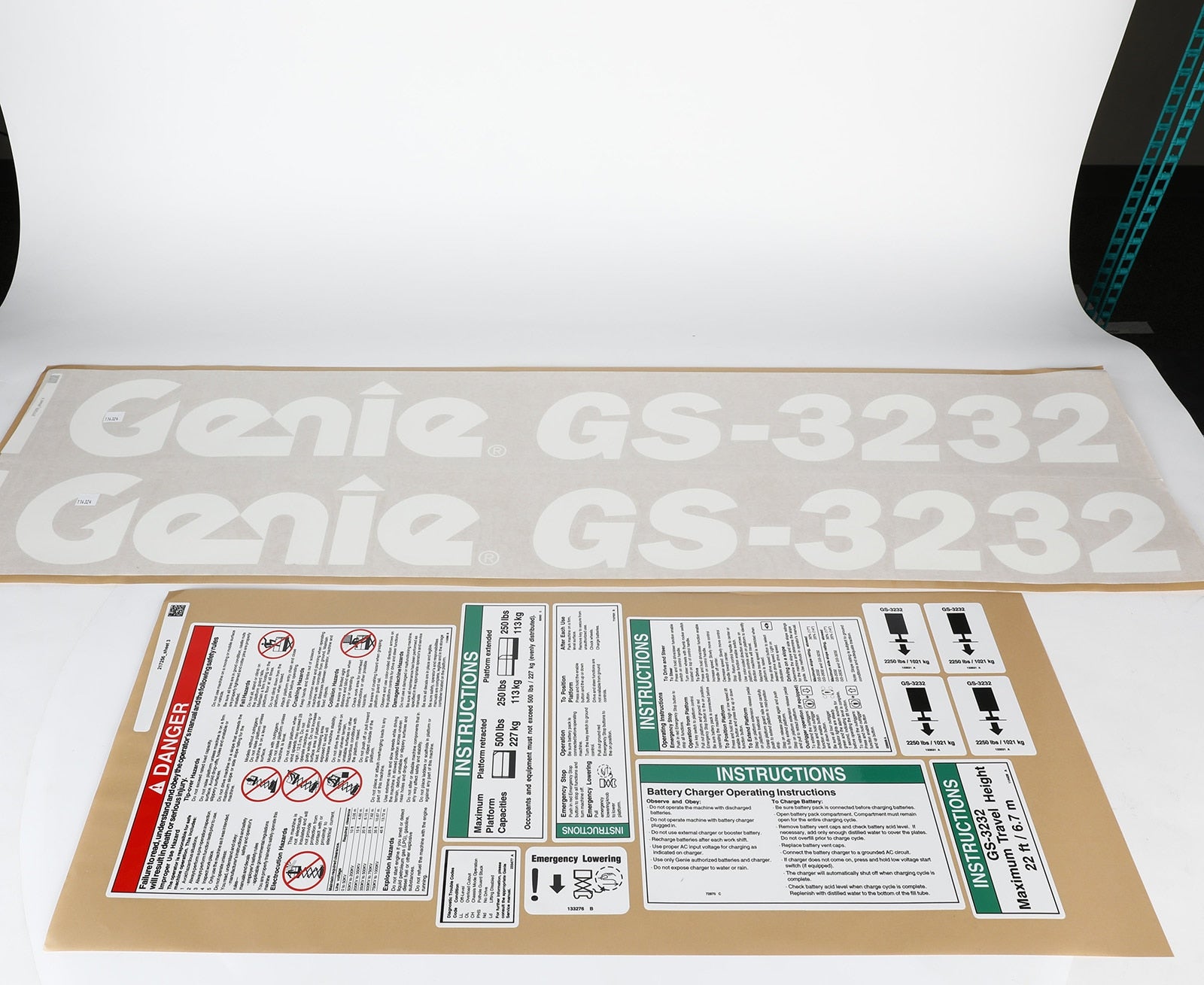 Genie Part # 217256GT – Decal Kit