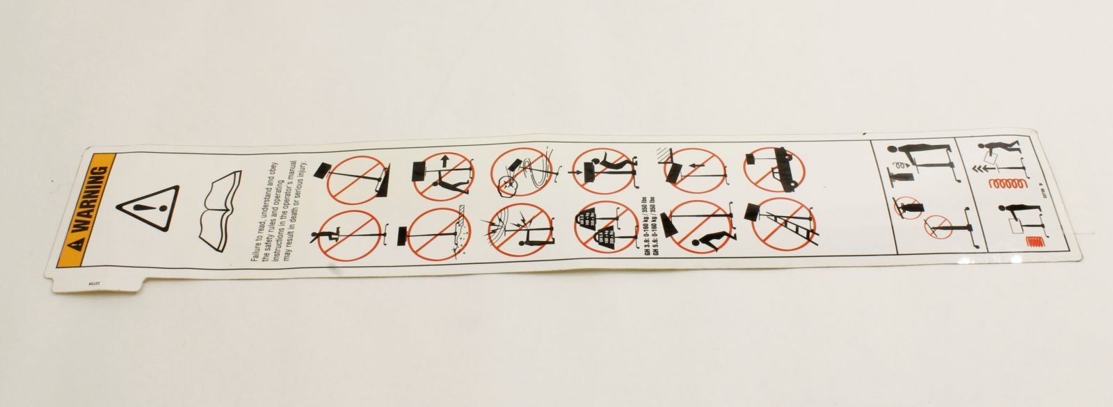 Genie Part # 22739GT – Decal, Oper.Instruct., Hoist II