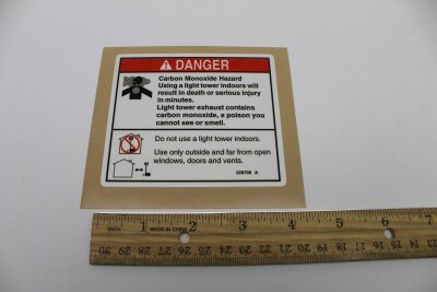 Genie Part # 228708GT – Decal, Danger, CSA Outdoor Use