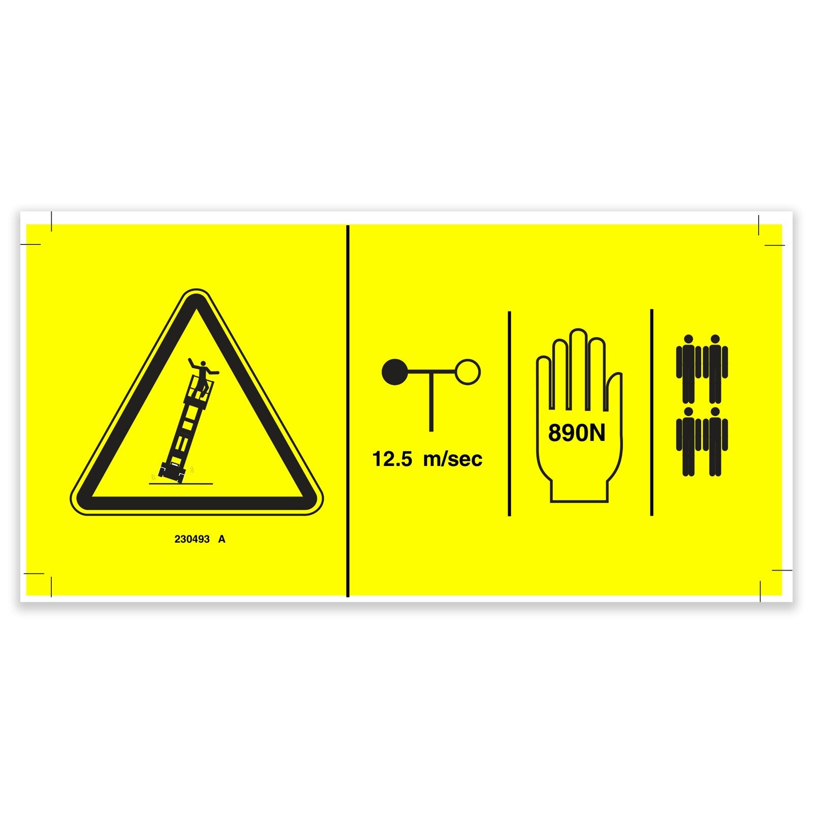 Genie Part # 230493GT – Decal, Danger, Side FRC, GS3369