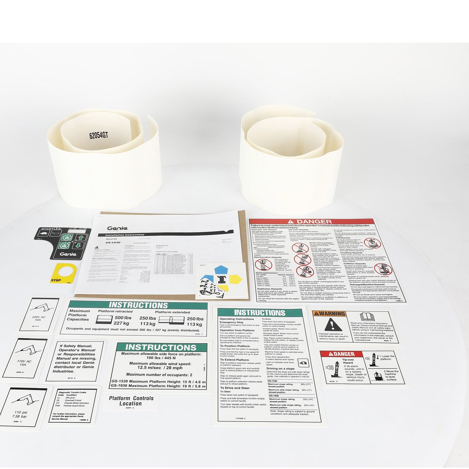 Genie Part # 232054GT – Decal Kit