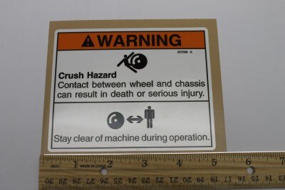 Genie Part # 237598GT – Decal Body Crushing Machine