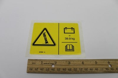 Genie Part # 237924GT – Decal, Dngr-Tip-Ovr, Batt, T105CE