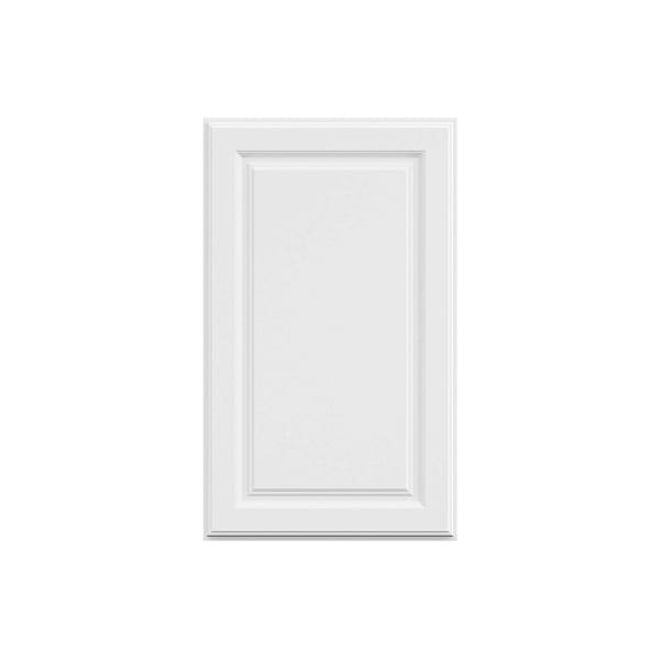 Hampton Bay 18 in. W x 12 in. D x 30 in. H Assembled Raised Panel Wall Cabinet, Satin White