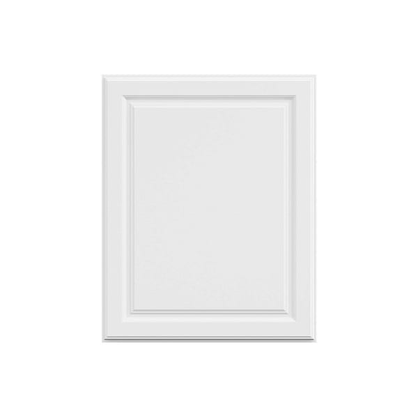 Hampton Bay 24 in. W x 12 in. D x 30 in. H Assembled Raised Panel Wall Cabinet, Satin White