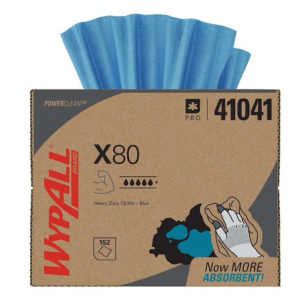 Wypall Powerclean X80 Heavy Duty Cloths, Case Of 160