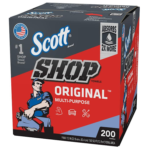 Scott Blue Pop-Up Box Shop Towels Package Of 200
