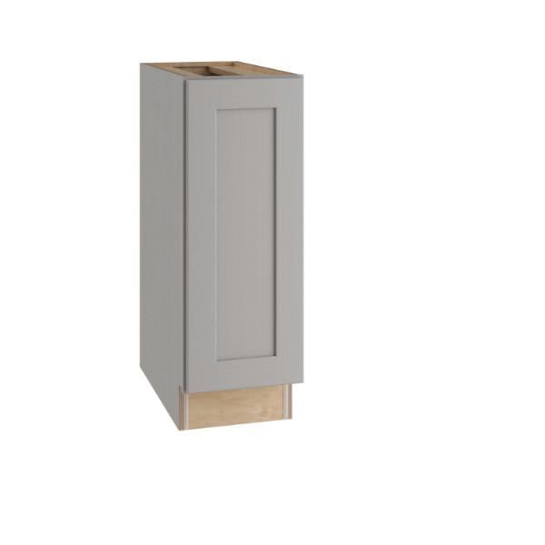 Express Shaker 9 In W X 24 In D X 34.5 In H Assembled Plywood Full Height Door Base Kitchen Cabinet In Veiled Gray Left