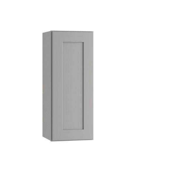 Express Shaker 12 In W X 12 In D X 30 In H Assembled Plywood Wall Kitchen Cabinet In Veiled Gray With Shelves Left