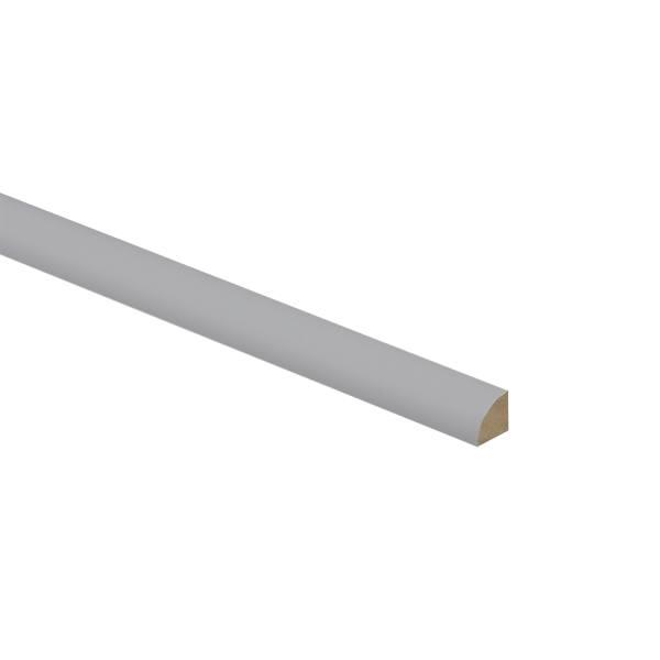 Express Shaker 96 In. W X 0.75 In. D X 0.75 In. H Solid Wood Kitchen Cabinet Quarter Round Molding In Veiled Gray