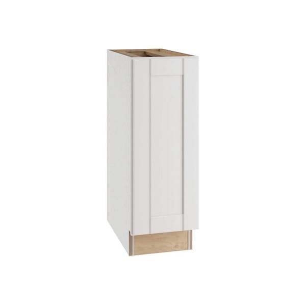 Express Shaker 9 In W X 24 In D X 34.5 In H Assembled Plywood Full Height Door Base Kitchen Cabinet In Vesper White Left