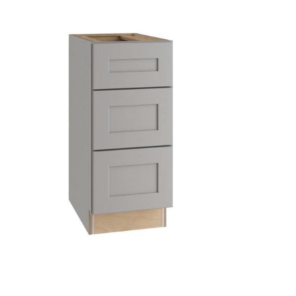 Express Shaker 12 In W X 21 In D X 34.5 In H Assembled Plywood Bath Drawer Base Kitchen Cabinet In Veiled Gray