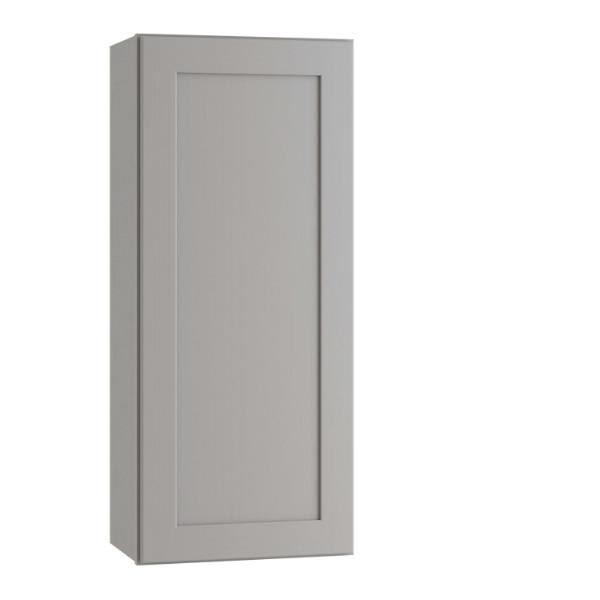 Express Shaker 18 In W X 12 In D X 42 In H Assembled Plywood Wall Kitchen Cabinet In Veiled Gray With Shelves Left
