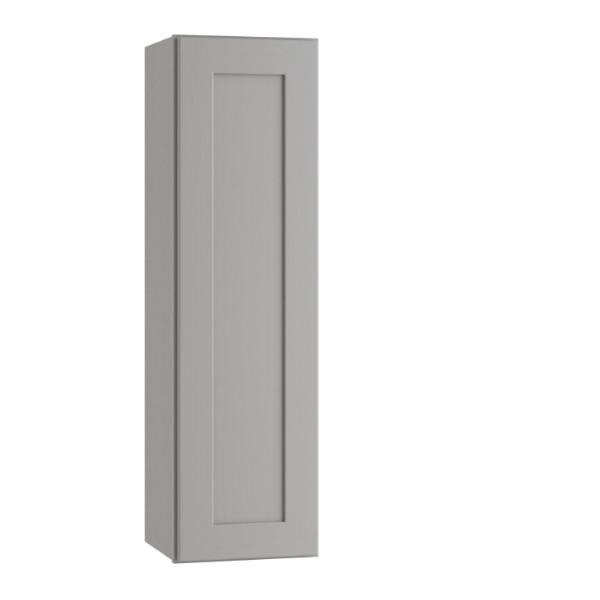 Express Shaker 9 In W X 12 In D X 42 In H Assembled Plywood Wall Kitchen Cabinet In Veiled Gray With Shelves Left
