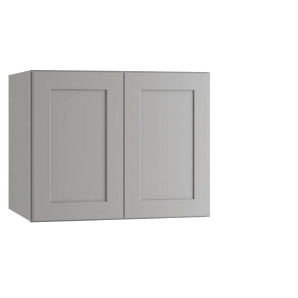 Express Shaker 36 In W X 24 In D X 18 In H Assembled Plywood Wall Bridge Kitchen Cabinet In Veiled Gray With Soft Close