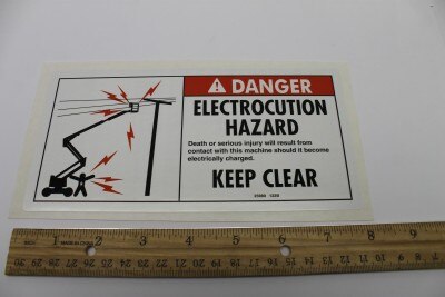Genie Part # 25980GT – Decal, Electrocution Hazard