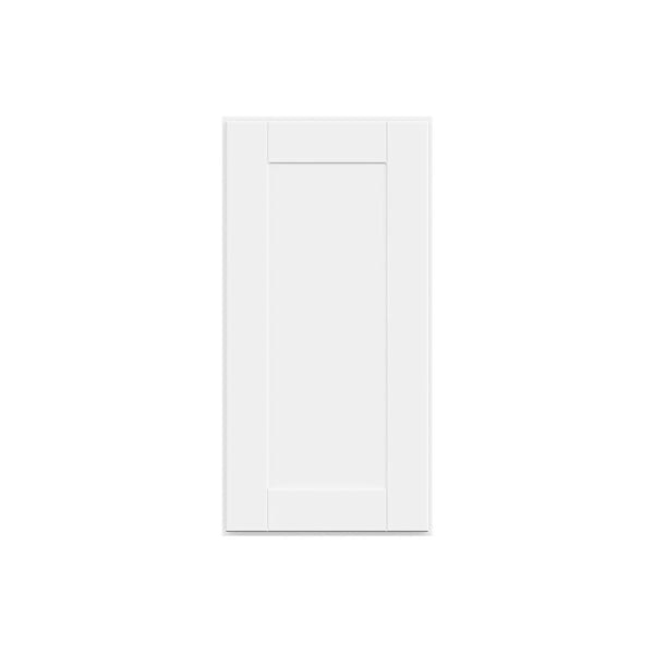 Hampton Bay Shaker 15 in. W x 12 in. D x 30 in. H Assembled Wall Cabinet, Satin White