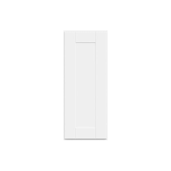 Hampton Bay Shaker 12 in. W x 12 in. D x 30 in. H Assembled Wall Cabinet, Satin White