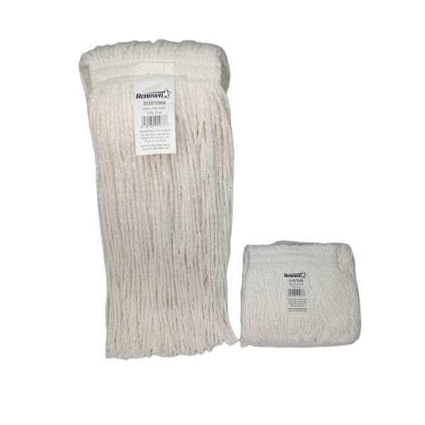 Renown 16 Oz. 1 In. White Headband Rayon Cut End Mop Head Package Of 6