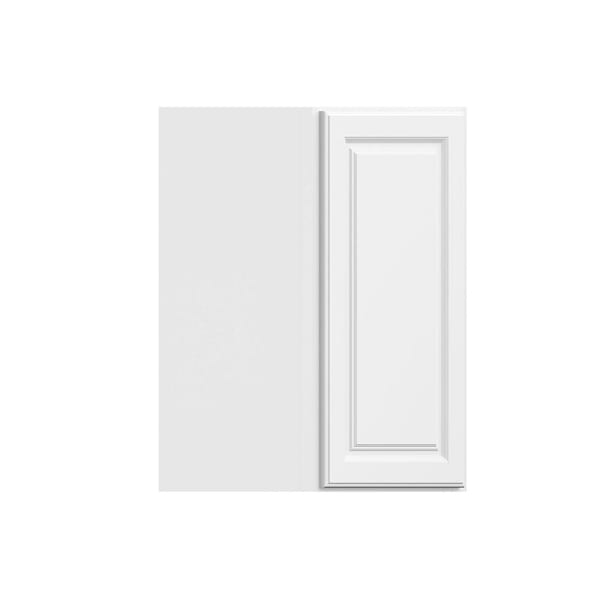 Hampton Bay 24 in. W x 12 in. D x 30 in. H Assembled Raised Panel Corner Wall Cabinet, Satin White