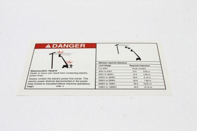 Genie Part # 27564GT – Decal, Danger, Elec. Haz. Stay CLR