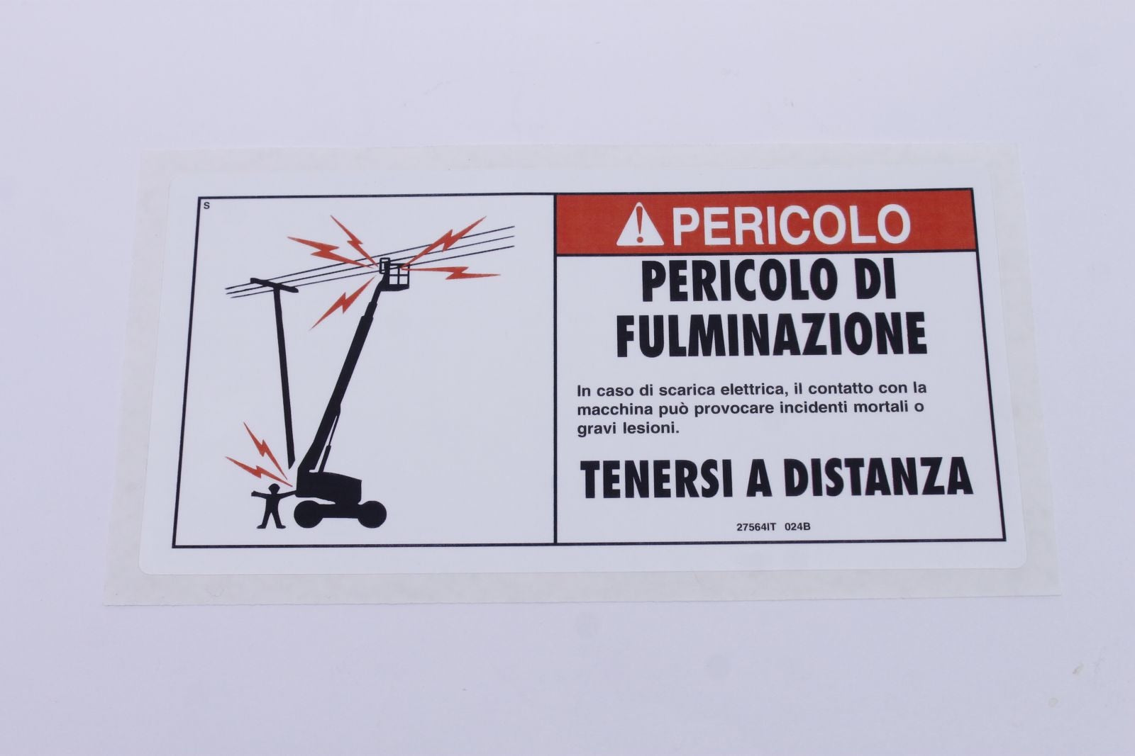 Genie Part # 27564ITGT – Decal, Danger, Elec. Haz. Stay CLR