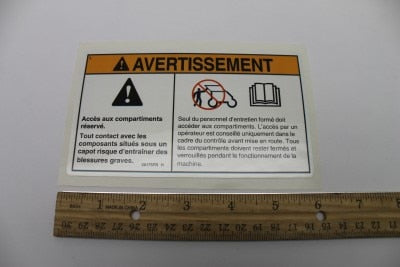 Genie Part # 28175FRGT – Decal,compart Access