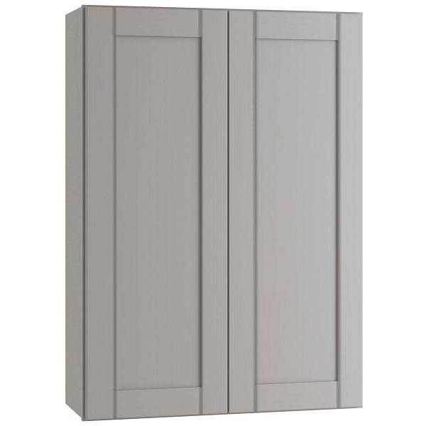Mill'S Pride Richmond Shaker Ready To Assemble Wall Cabinet Double, Vesuvius Gray, 36"X42"X12"