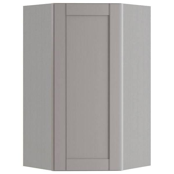 Mill'S Pride Richmond Shaker Ready To Assemblecorner Kitchen Cabinet, Vesuvius Gray, 24"X36"X12"