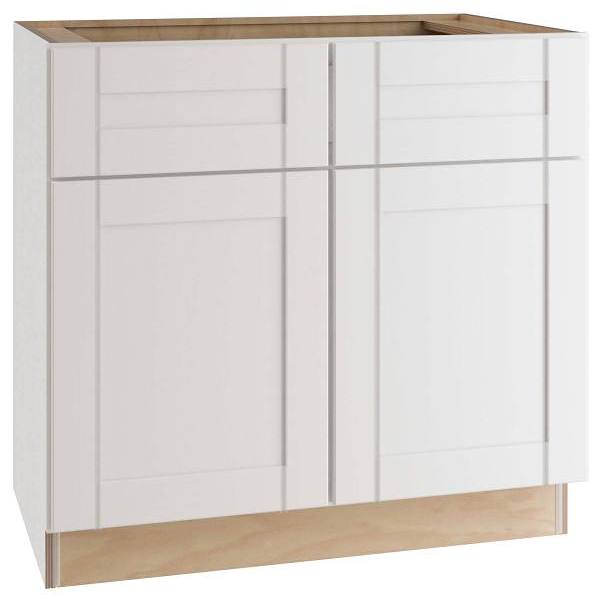 Mill'S Pride Richmond Shaker Ready To Assemble Kitchen Cabinet, Verona White, 36"X34.5"X24"