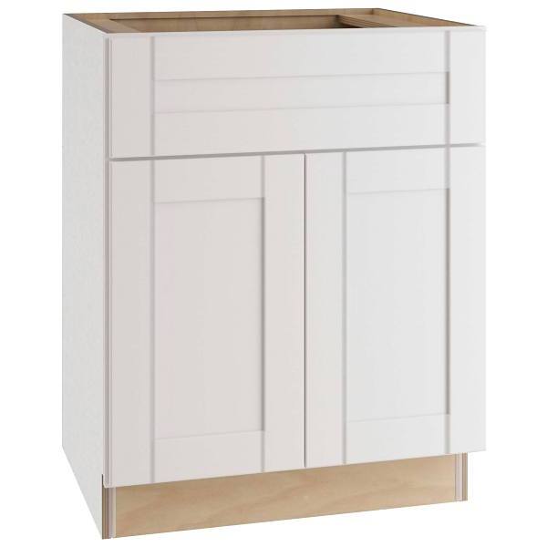 Mill'S Pride Richmond Shaker Ready To Assemble Kitchen Cabinet, Verona White, 24"X34.5"X24"